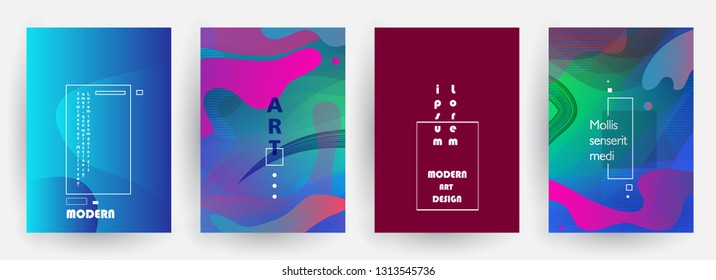 Liquid color background design. A4 format. Futuristic design posters