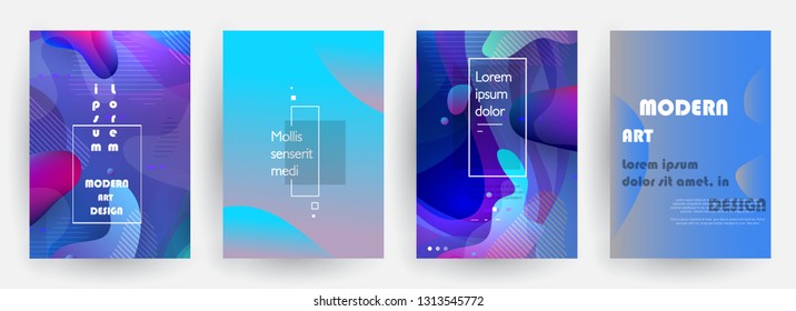 Liquid color background design. A4 format. Futuristic design posters