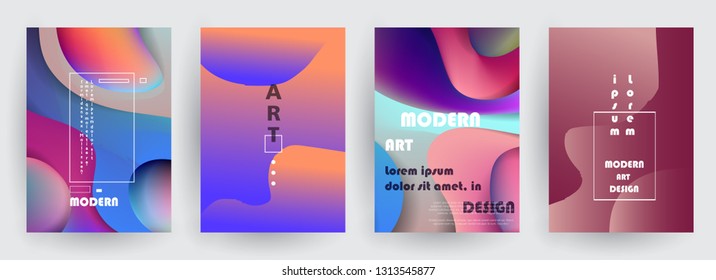 Liquid color background design. A4 format. Futuristic design posters
