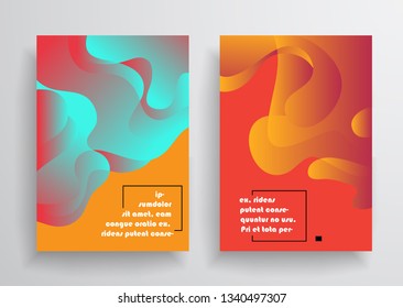 Liquid color background design. A4 format. Futuristic design posters