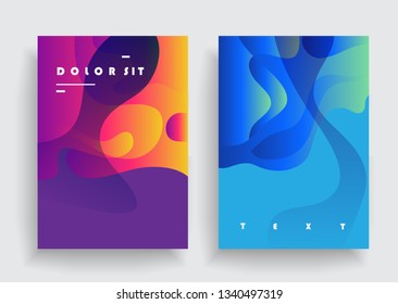 Liquid color background design. A4 format. Futuristic design posters