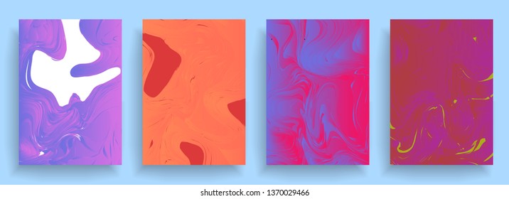 Liquid color background design. A4 format. Futuristic design posters