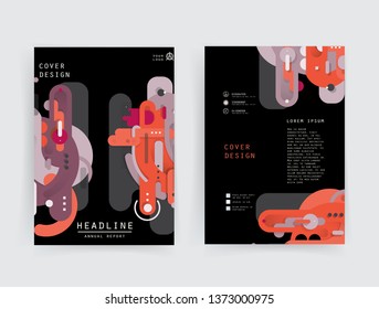 Liquid color background design. A4 format. Futuristic design posters
