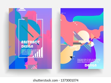 Liquid color background design. A4 format. Futuristic design posters