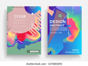 Liquid color background design. A4 format. Futuristic design posters