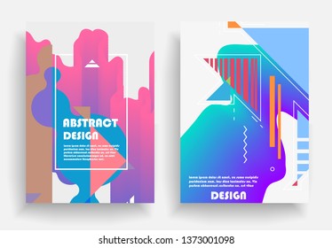 Liquid color background design. A4 format. Futuristic design posters