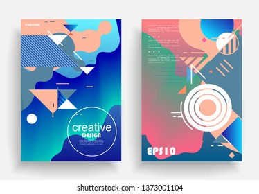 Liquid color background design. A4 format. Futuristic design posters
