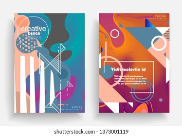 Liquid color background design. A4 format. Futuristic design posters