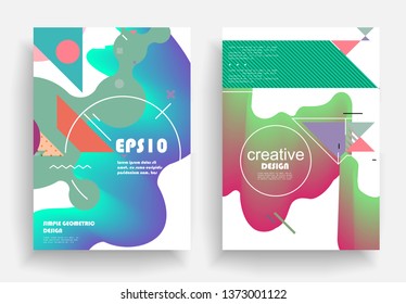 Liquid color background design. A4 format. Futuristic design posters