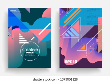 Liquid color background design. A4 format. Futuristic design posters