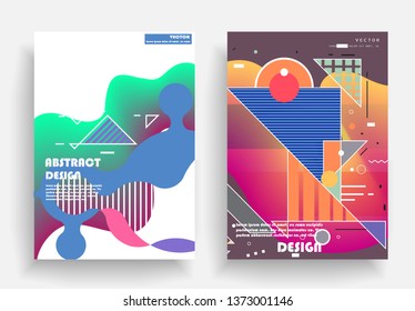 Liquid color background design. A4 format. Futuristic design posters