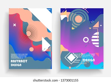 Liquid color background design. A4 format. Futuristic design posters