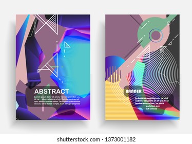 Liquid color background design. A4 format. Futuristic design posters