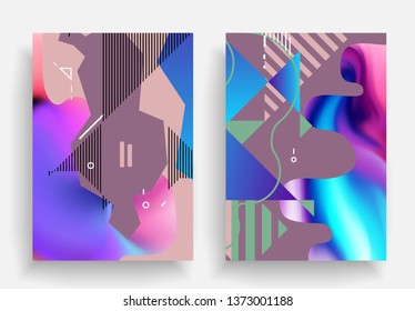 Liquid color background design. A4 format. Futuristic design posters
