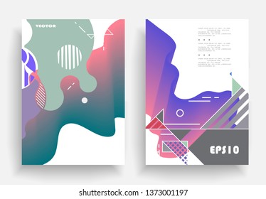 Liquid color background design. A4 format. Futuristic design posters