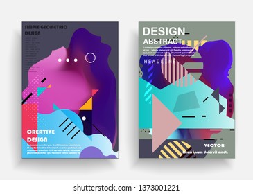 Liquid color background design. A4 format. Futuristic design posters
