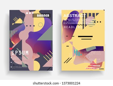Liquid color background design. A4 format. Futuristic design posters