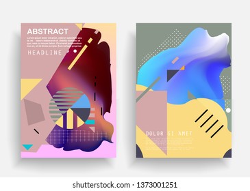 Liquid color background design. A4 format. Futuristic design posters
