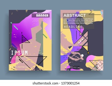 Liquid color background design. A4 format. Futuristic design posters