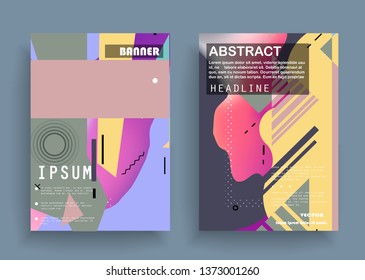 Liquid color background design. A4 format. Futuristic design posters