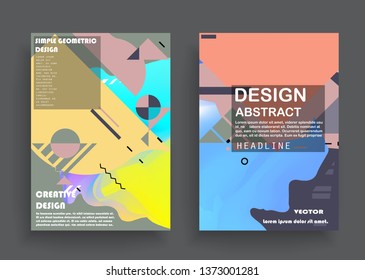 Liquid color background design. A4 format. Futuristic design posters