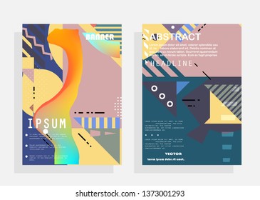 Liquid color background design. A4 format. Futuristic design posters