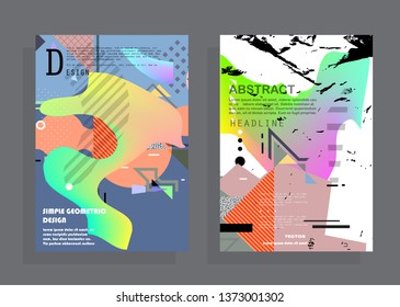 Liquid color background design. A4 format. Futuristic design posters
