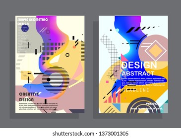Liquid color background design. A4 format. Futuristic design posters