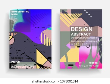 Liquid color background design. A4 format. Futuristic design posters