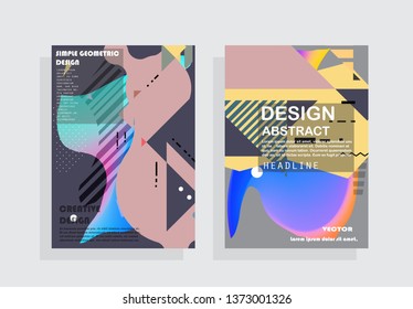 Liquid color background design. A4 format. Futuristic design posters