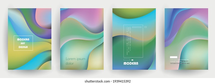 Liquid color background design. A4 format. Futuristic design posters