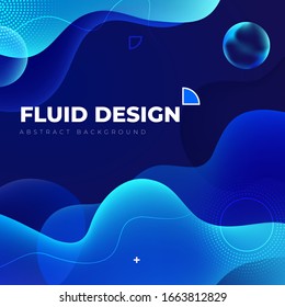 Liquid color background design. Blue Fluid gradient shapes composition. Futuristic design posters. Eps10 vector.