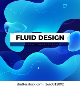 Liquid color background design. Blue Fluid gradient shapes composition. Futuristic design posters. Eps10 vector.