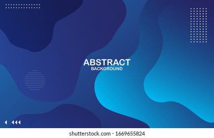 Liquid color background design. Blue elements with fluid gradient. Dynamic shapes composition. Eps10 vector
