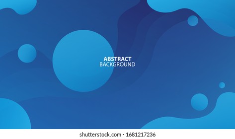 Diseño de fondo de color líquido. Elementos azules con gradiente de fluido. Composición dinámica de formas. Ilustración del vector