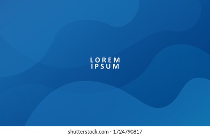 Liquid color background design. Blue elements with fluid gradient. Dynamic shapes composition. Futuristic design posters. Eps10 vector