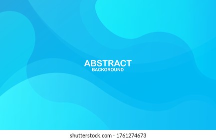 Liquid color background design. Blue elements with fluid gradient. Dynamic shapes composition. Vector illustration