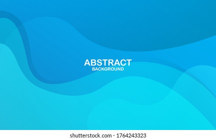 Liquid color background design. Blue elements with fluid gradient. Dynamic shapes composition. Vector illustration