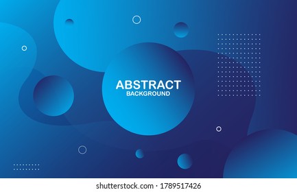 Diseño de fondo de color líquido. Elementos azules con gradiente de fluido. Composición dinámica de formas. Vector Eps10