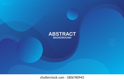 Liquid color background design. Blue elements with fluid gradient. Dynamic shapes composition. Vector illustration
