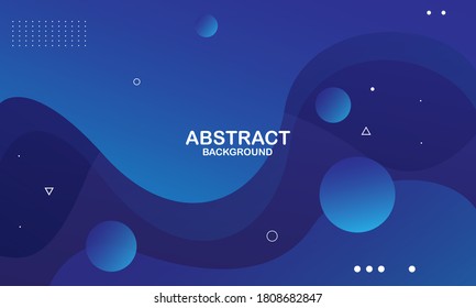 Liquid color background design. Blue elements with fluid gradient. Dynamic shapes composition. Eps10 vector