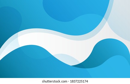 Liquid color background design. Blue elements with fluid gradient. Dynamic shapes composition. Eps10 vector
