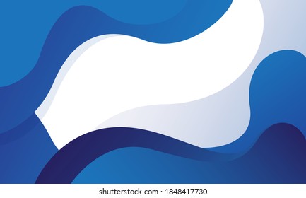 Flüssige Hintergrunddesigns. Blaue Elemente mit fließendem Farbverlauf. Dynamische Formen-Zusammensetzung. EPS10-Vektor