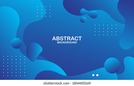 Liquid color background design. Blue elements with fluid gradient. Dynamic shapes composition. Eps10 vector