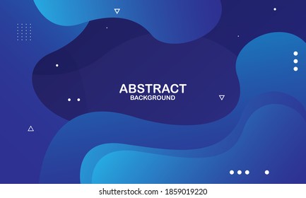 Liquid Color Background Design. Blue Elements With Fluid Gradient. Dynamic Shapes Composition. Eps10 Vector