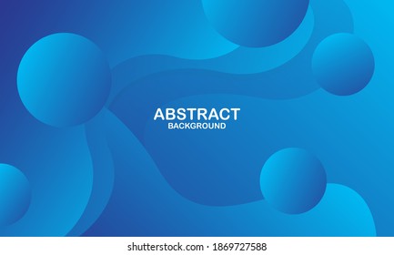 Liquid color background design. Blue elements with fluid gradient. Dynamic shapes composition. Vector illustration