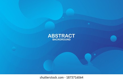 Liquid Color Background Design. Blue Elements With Fluid Gradient. Dynamic Shapes Composition. Eps10 Vector