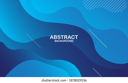 Liquid color background design. Blue elements with fluid gradient. Dynamic shapes composition. Eps10 vector
