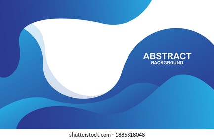 Liquid color background design. Blue elements with fluid gradient. Dynamic shapes composition. Eps10 vector