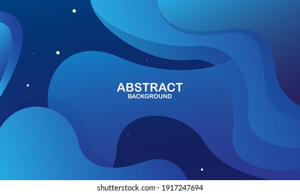 Liquid Color Background Design. Blue Elements With Fluid Gradient. Dynamic Shapes Composition. Eps10 Vector